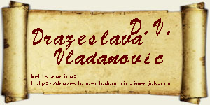 Dražeslava Vladanović vizit kartica